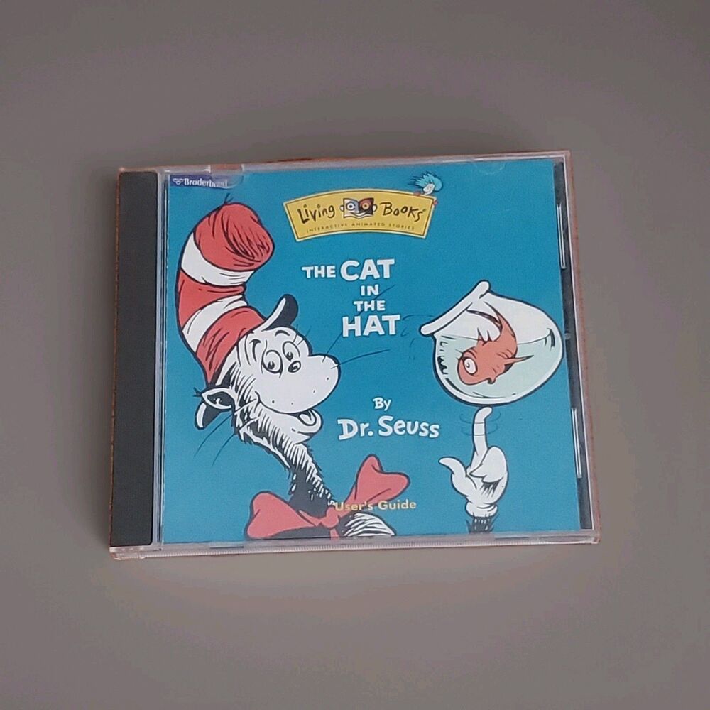 The Cat In The Hat By Dr Seuss PC Game Living Books User's Guide Vintage 90s